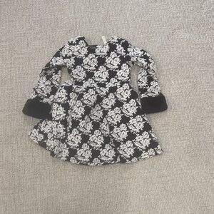 Janie and Jack Black and White Floral Dress